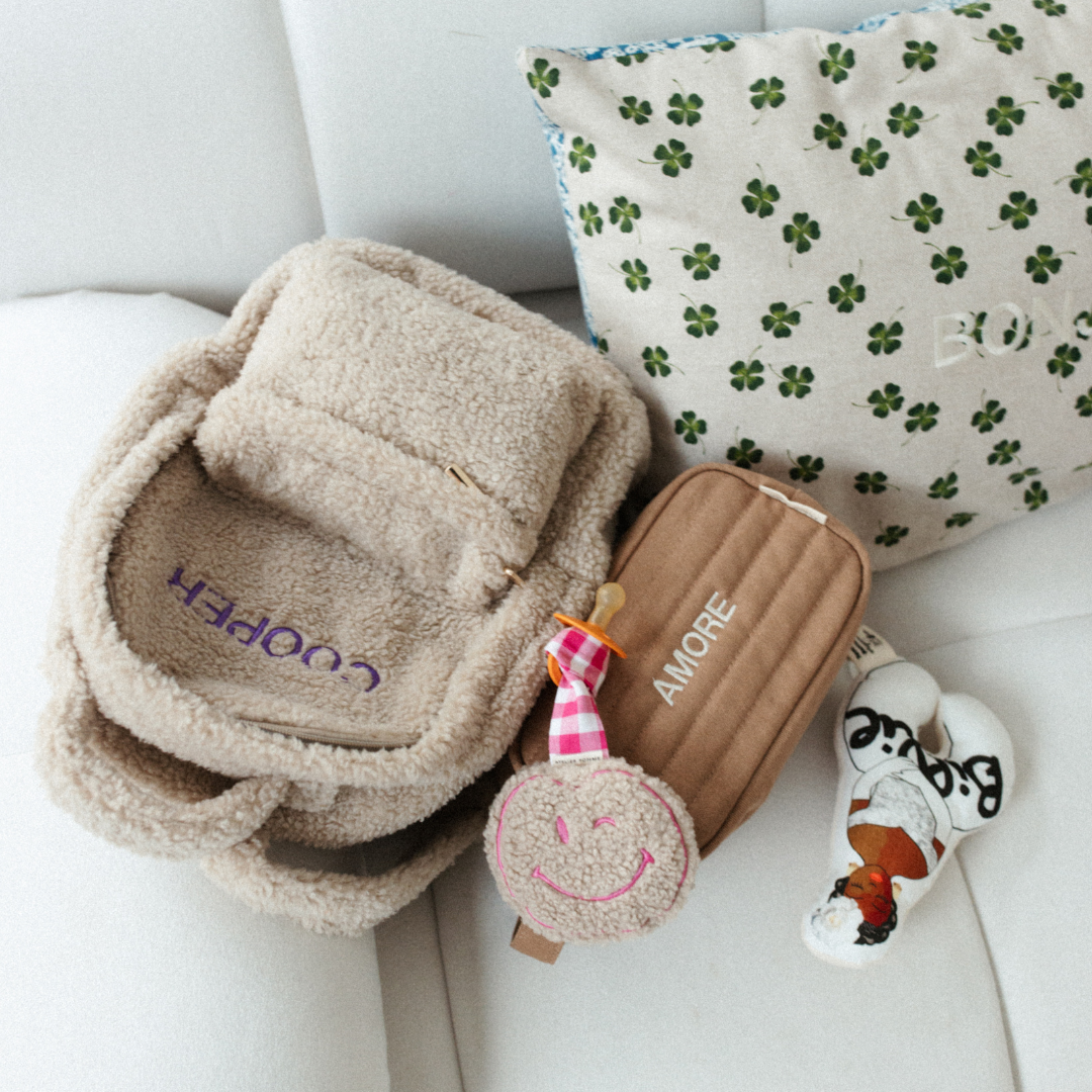 Een gepersonaliseerde rugzak van teddy