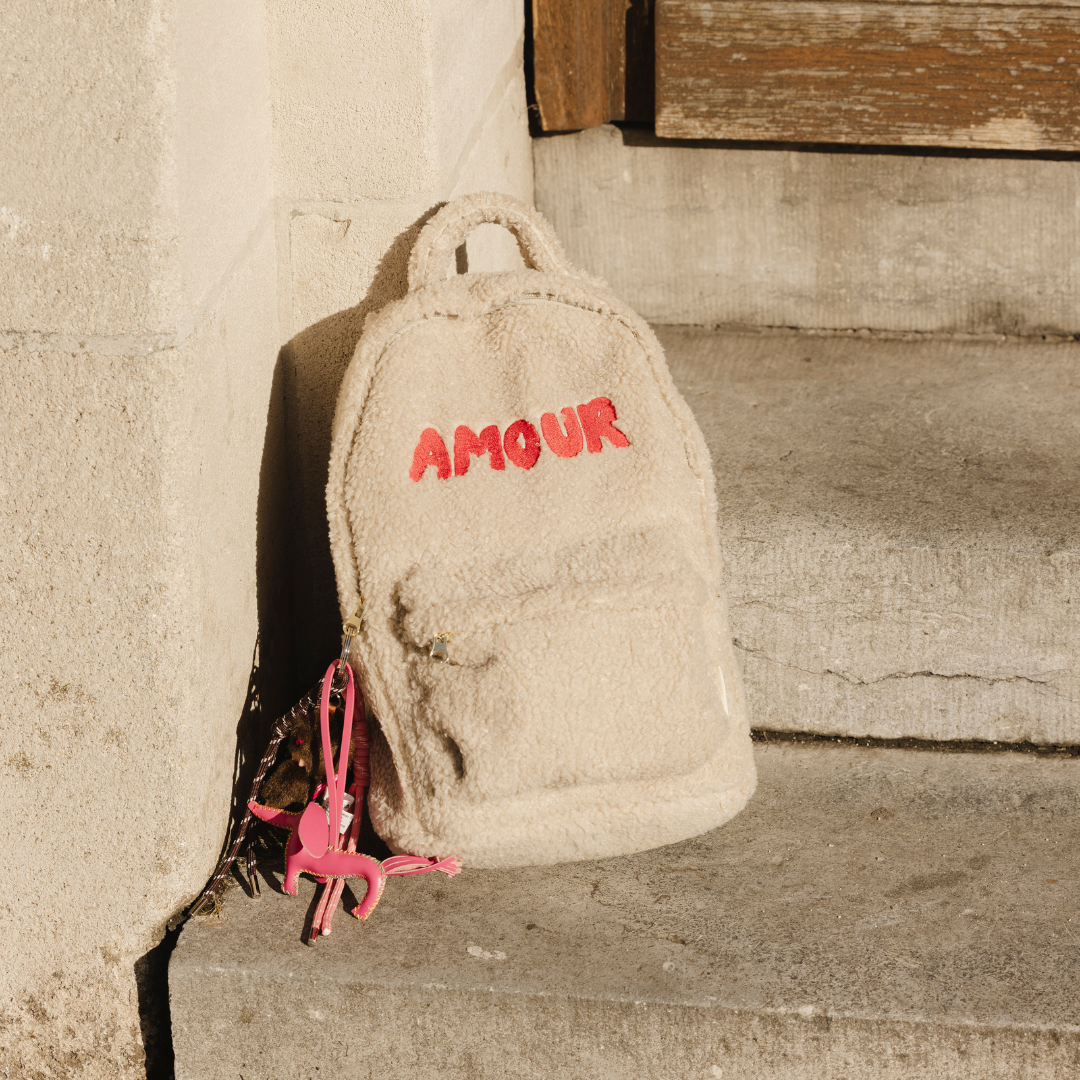 Een gepersonaliseerde rugzak van teddy