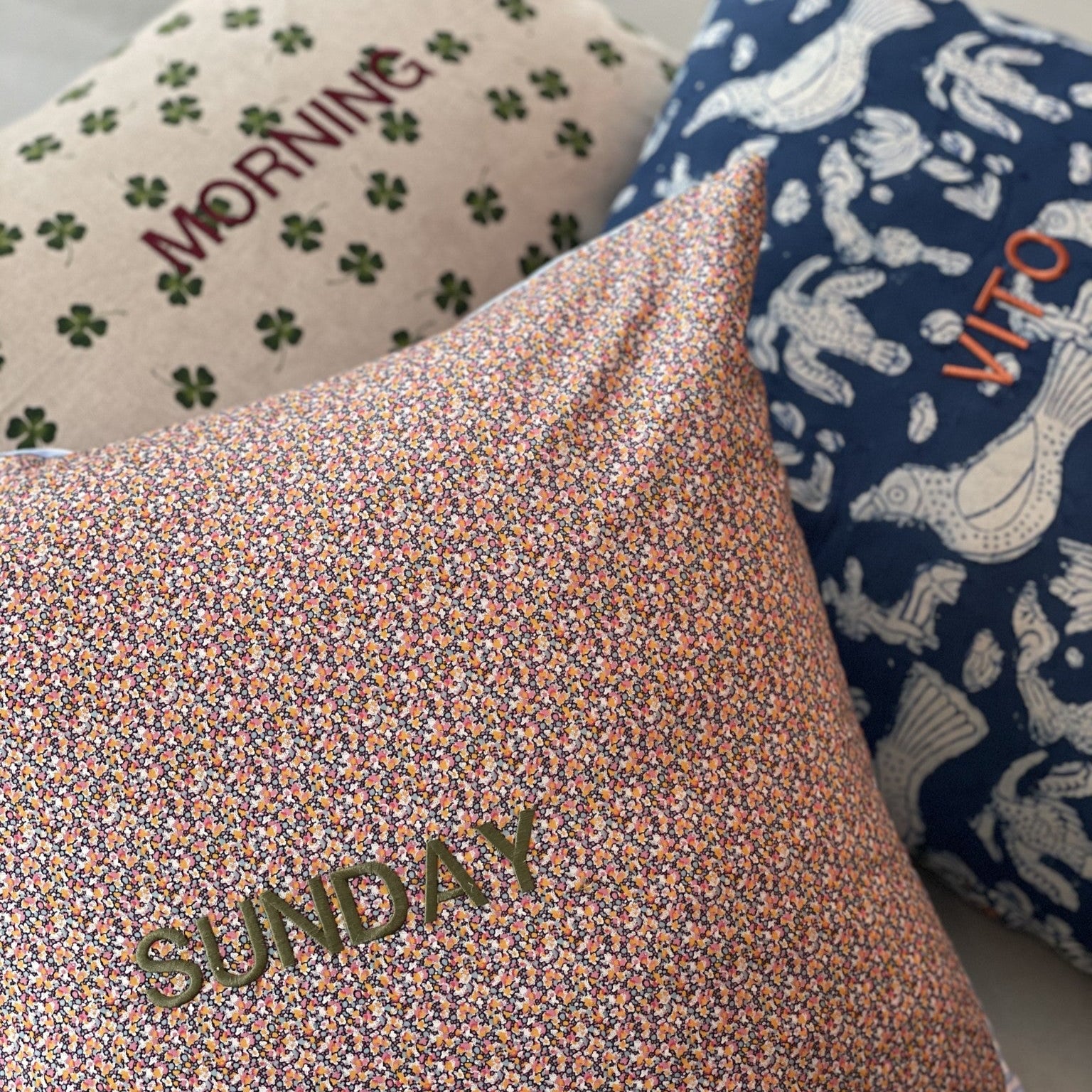 cushion bloemen gepersonaliseerd