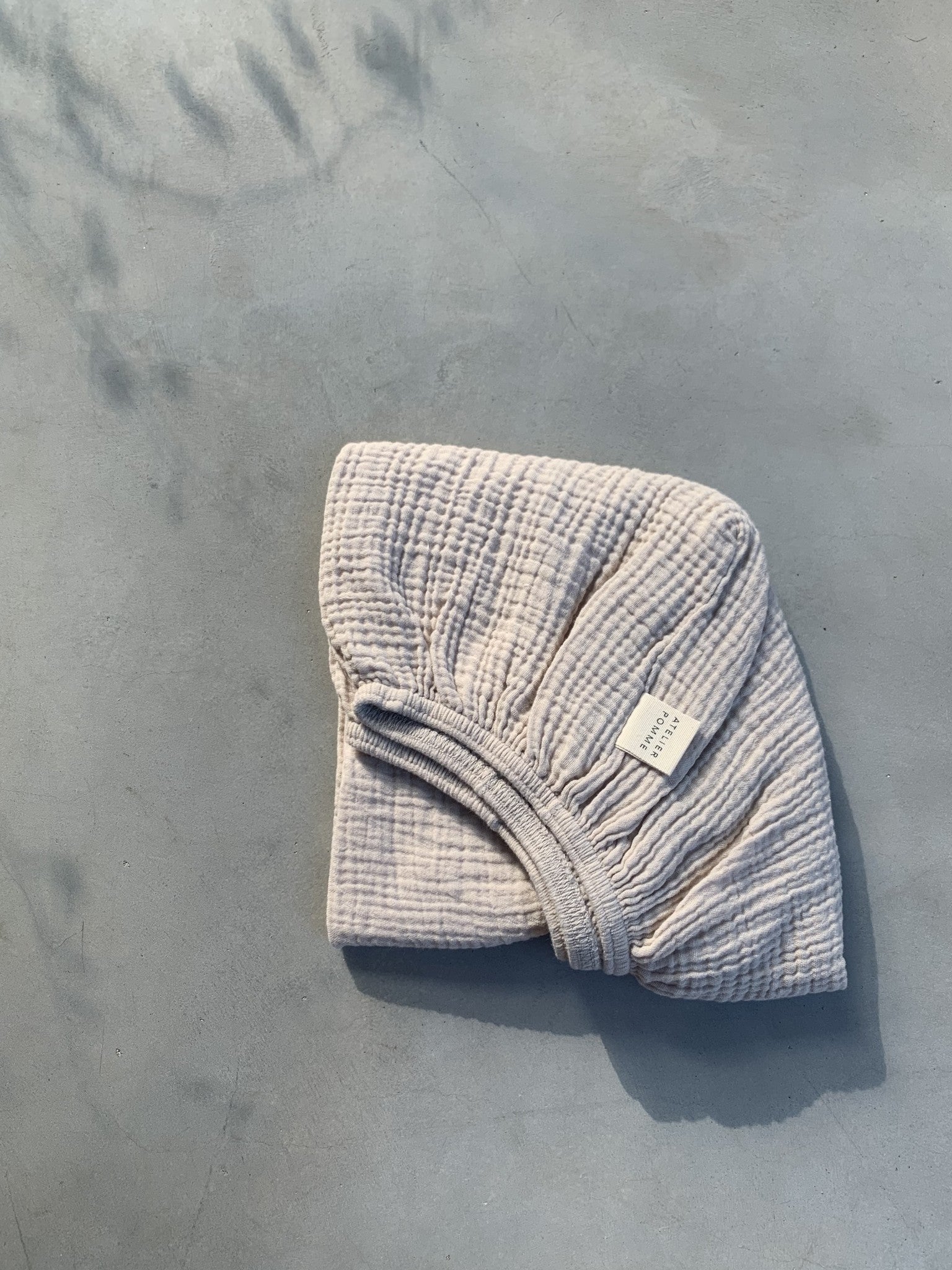 Fitted sheet cot bonjour beige