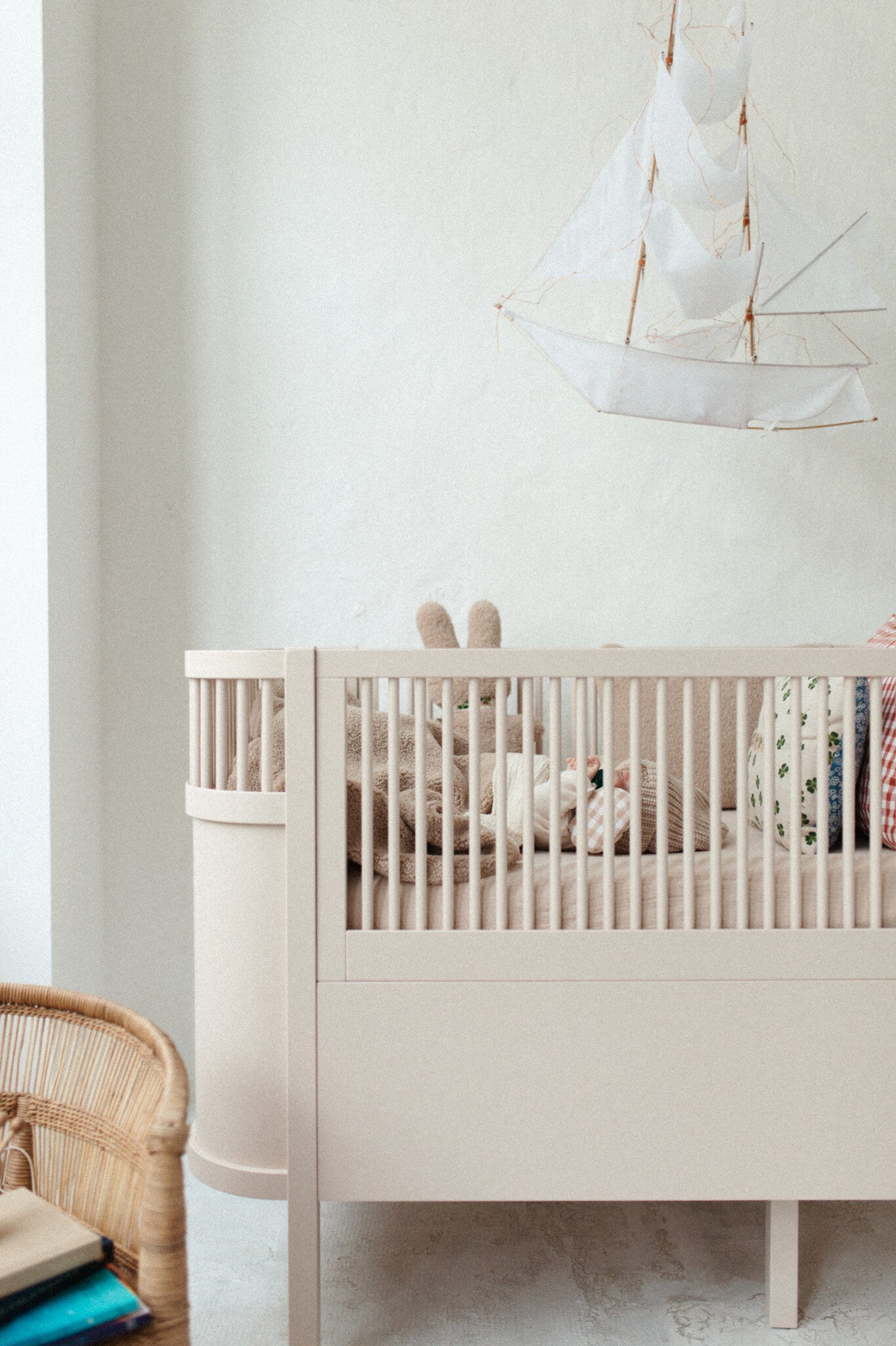 Fitted sheet cot bonjour beige