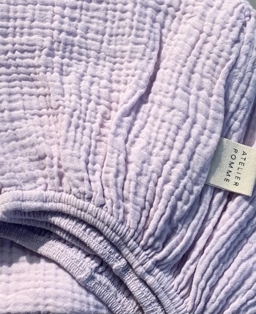 Fitted sheet cot lucky lila