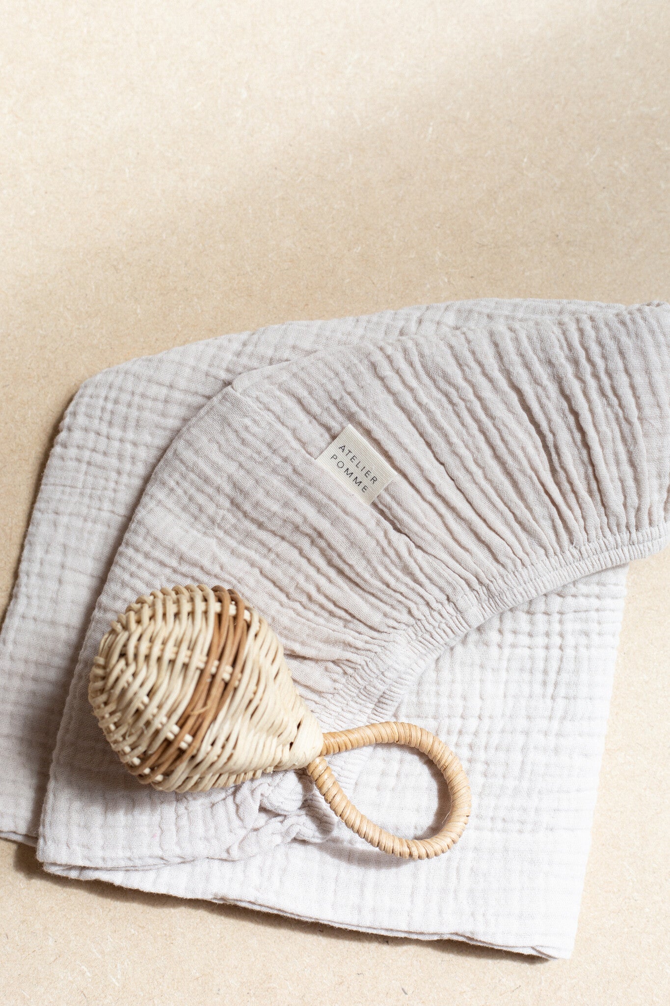 Fitted sheet crib bonjour beige