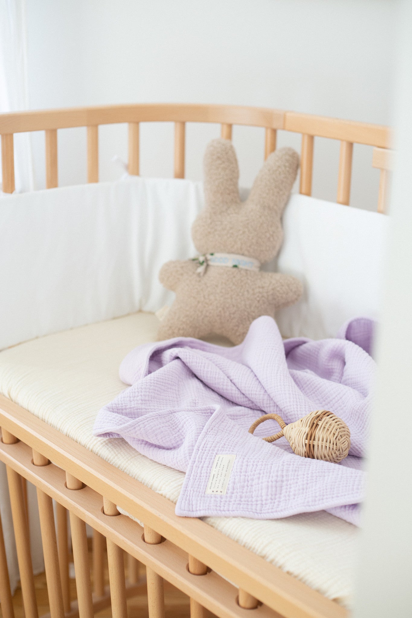 Fitted sheet crib cosy white