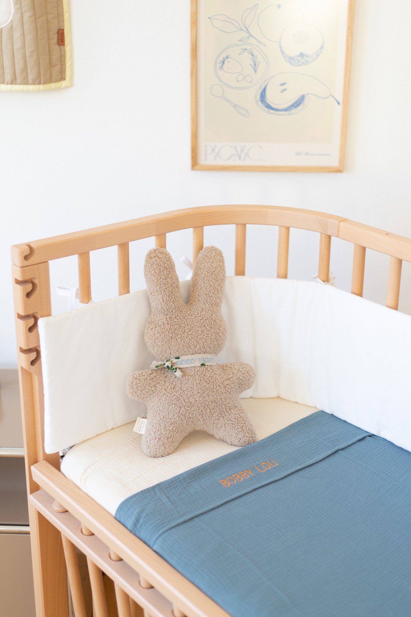 Fitted sheet crib cosy white