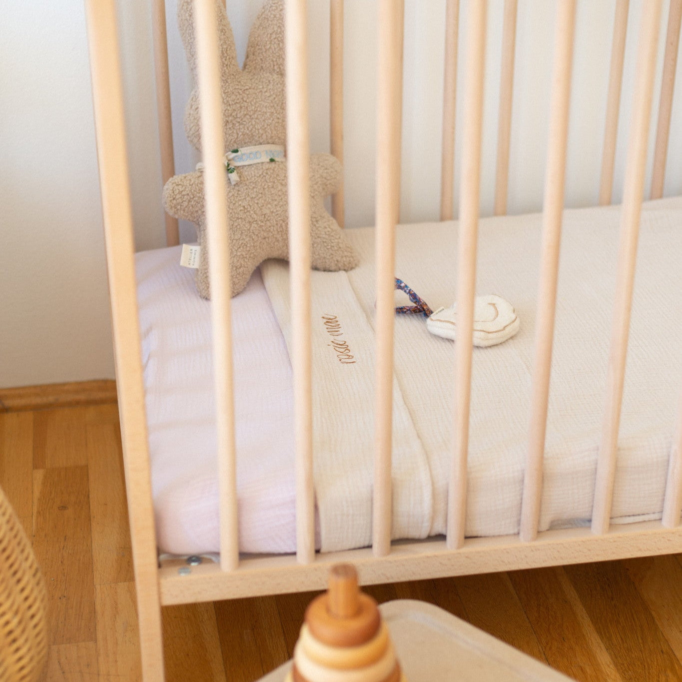 Flat sheet cot bonjour beige