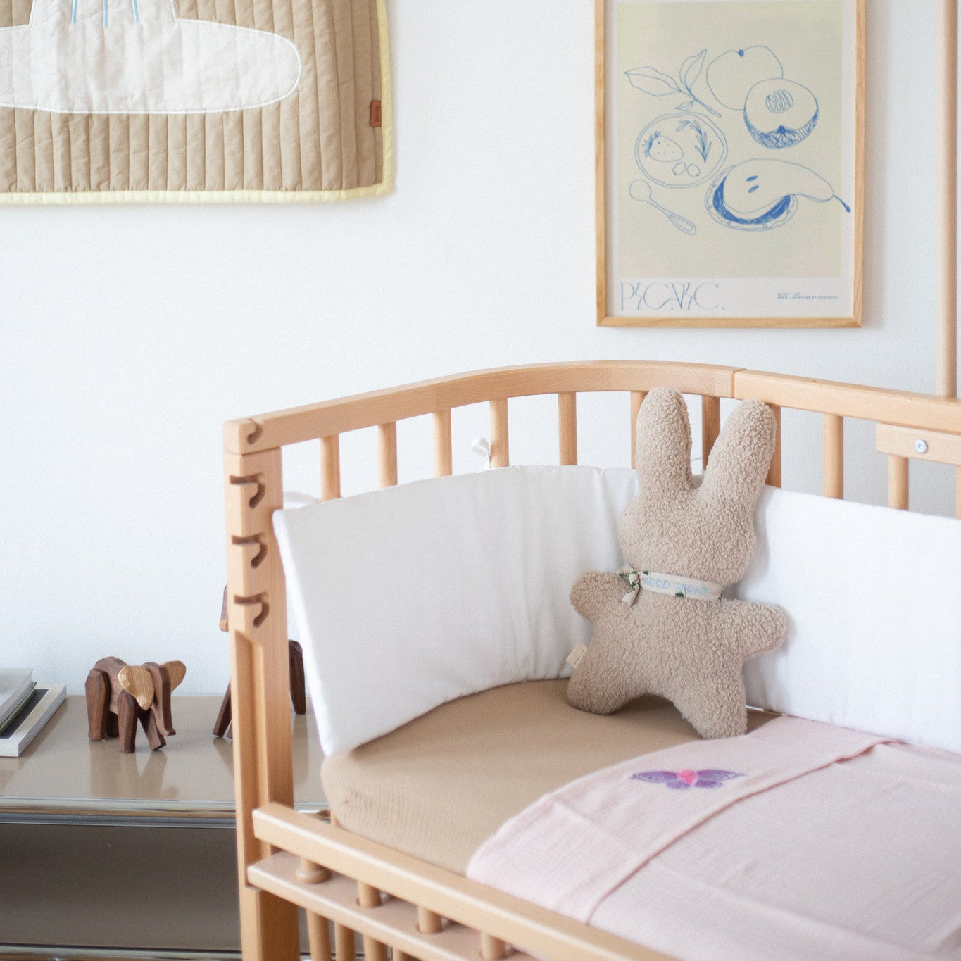 Flat sheet crib pinky promise