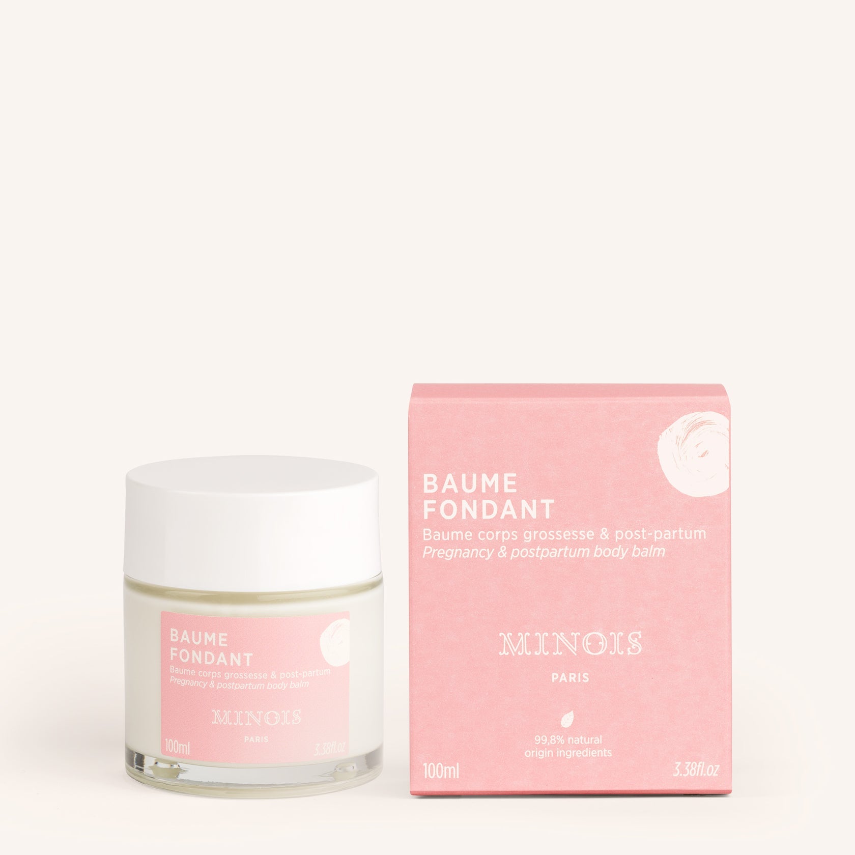 Mama balm in glazen potje met verpakking