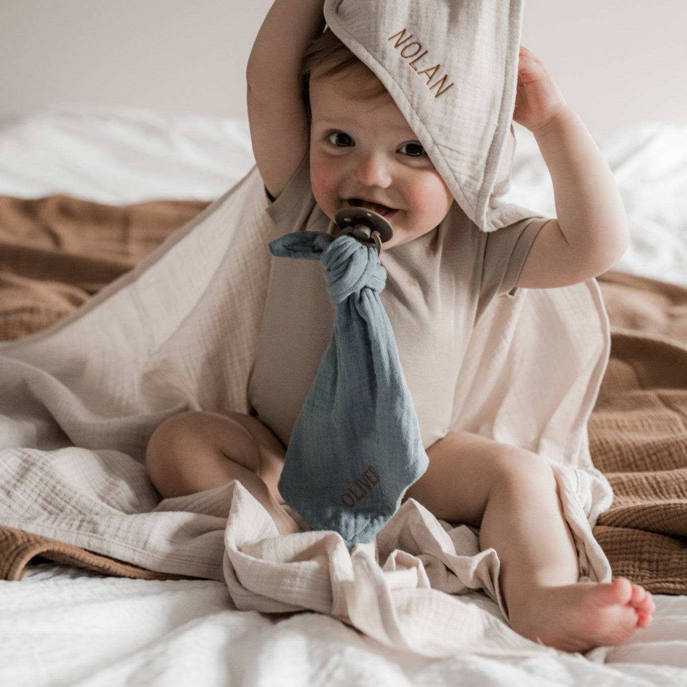 Speendoekje misty blue