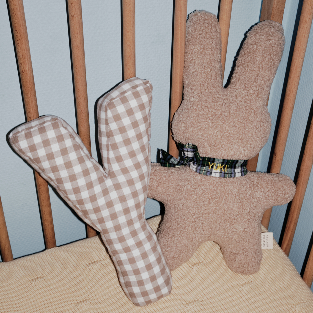 knuffel konijn teddy personalisatie