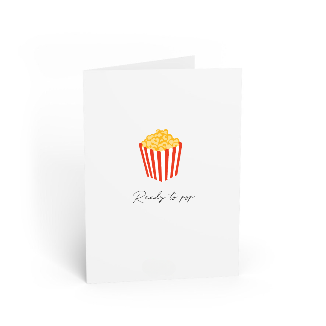 wenskaart popcorn