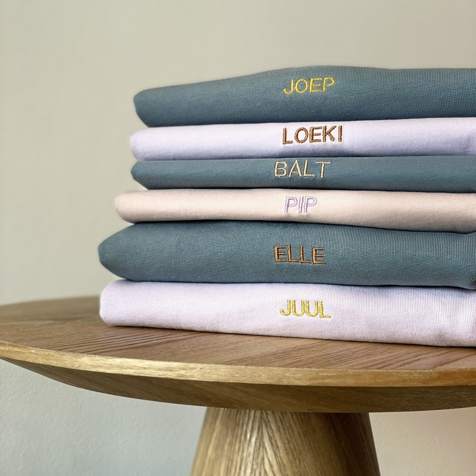 t-shirts met gepersonaliseerde tekst.