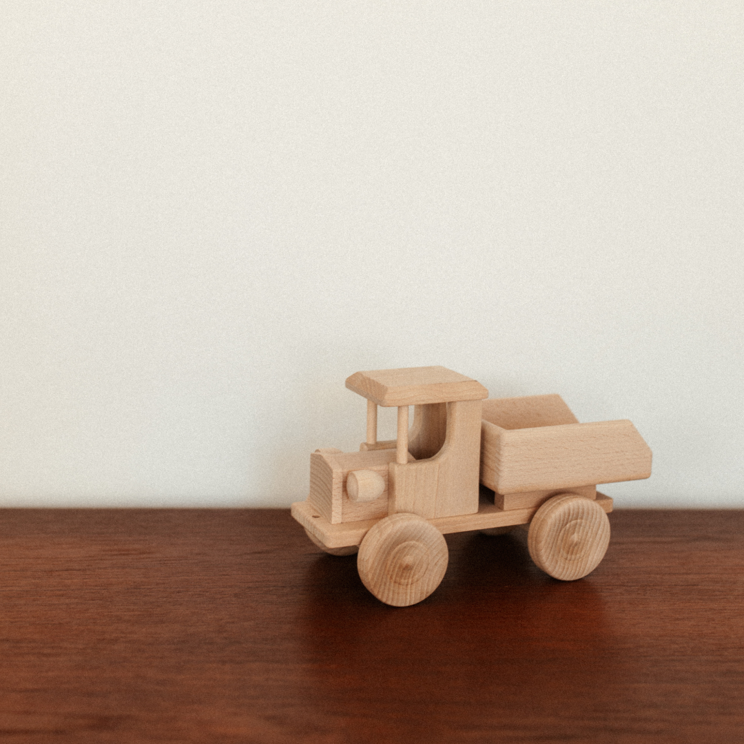 houten speelgoed truck.