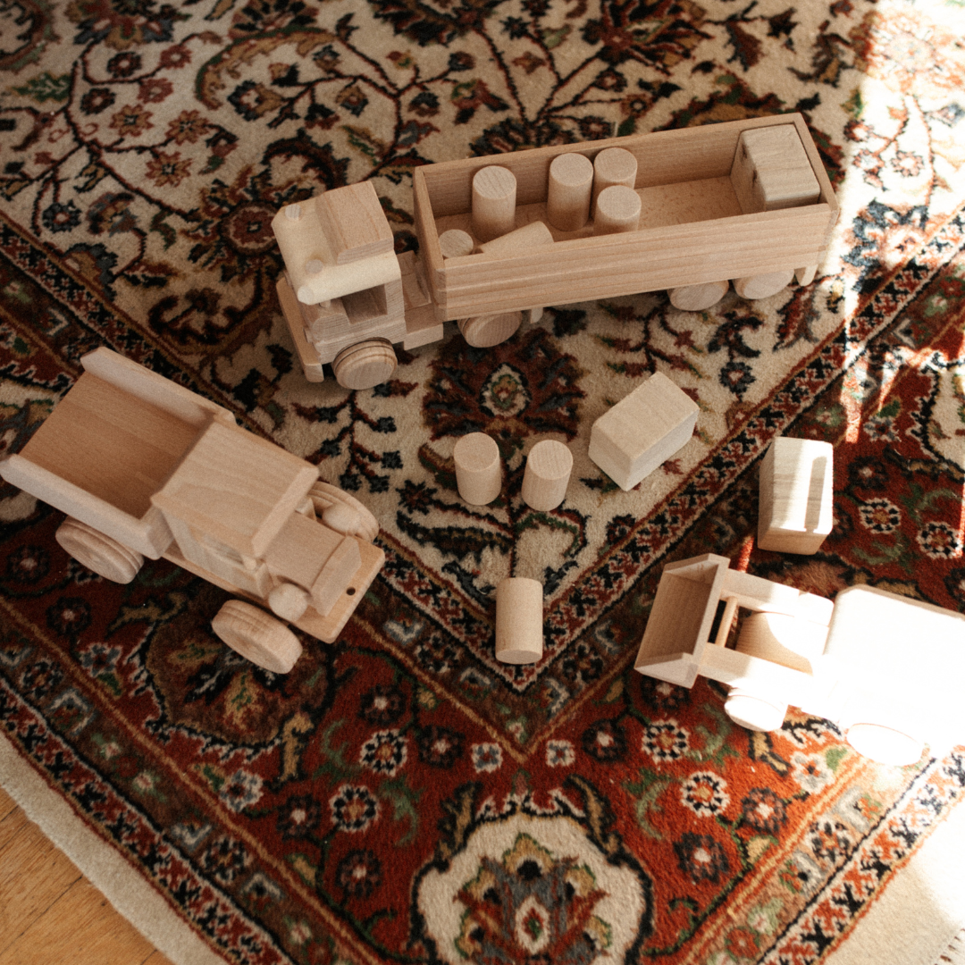 Houten speelgoed voertuigen