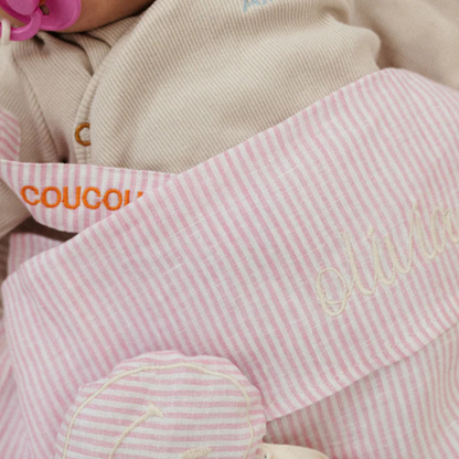 FLAT SHEET CRIB LOVELY LINEN | PINKY PROMISE