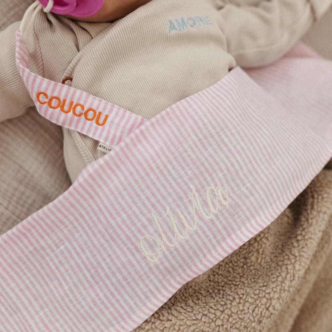 FLAT SHEET CRIB LOVELY LINEN | PINKY PROMISE