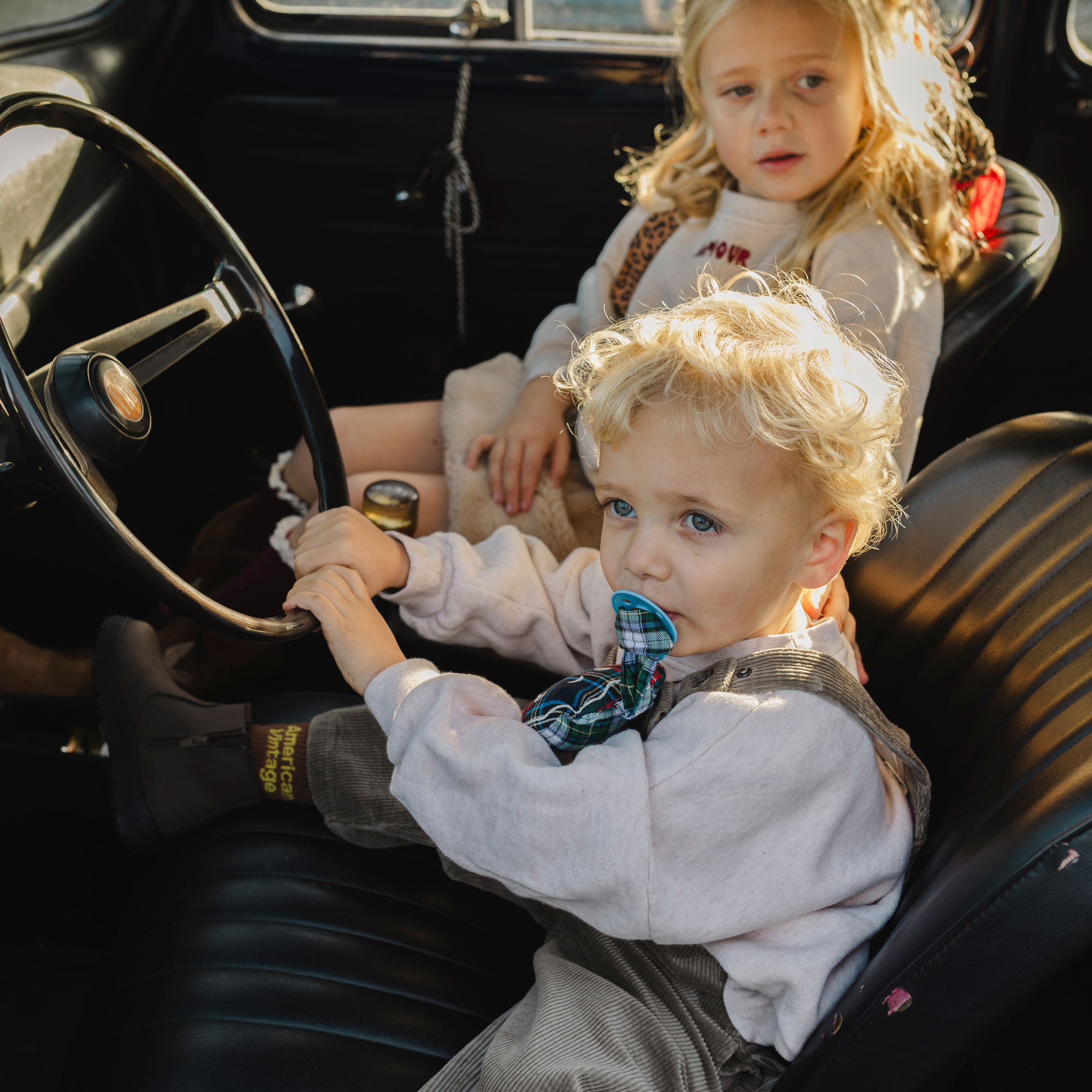 PACIFIER CLOTH POMME | PETIT TARTAN BLEU