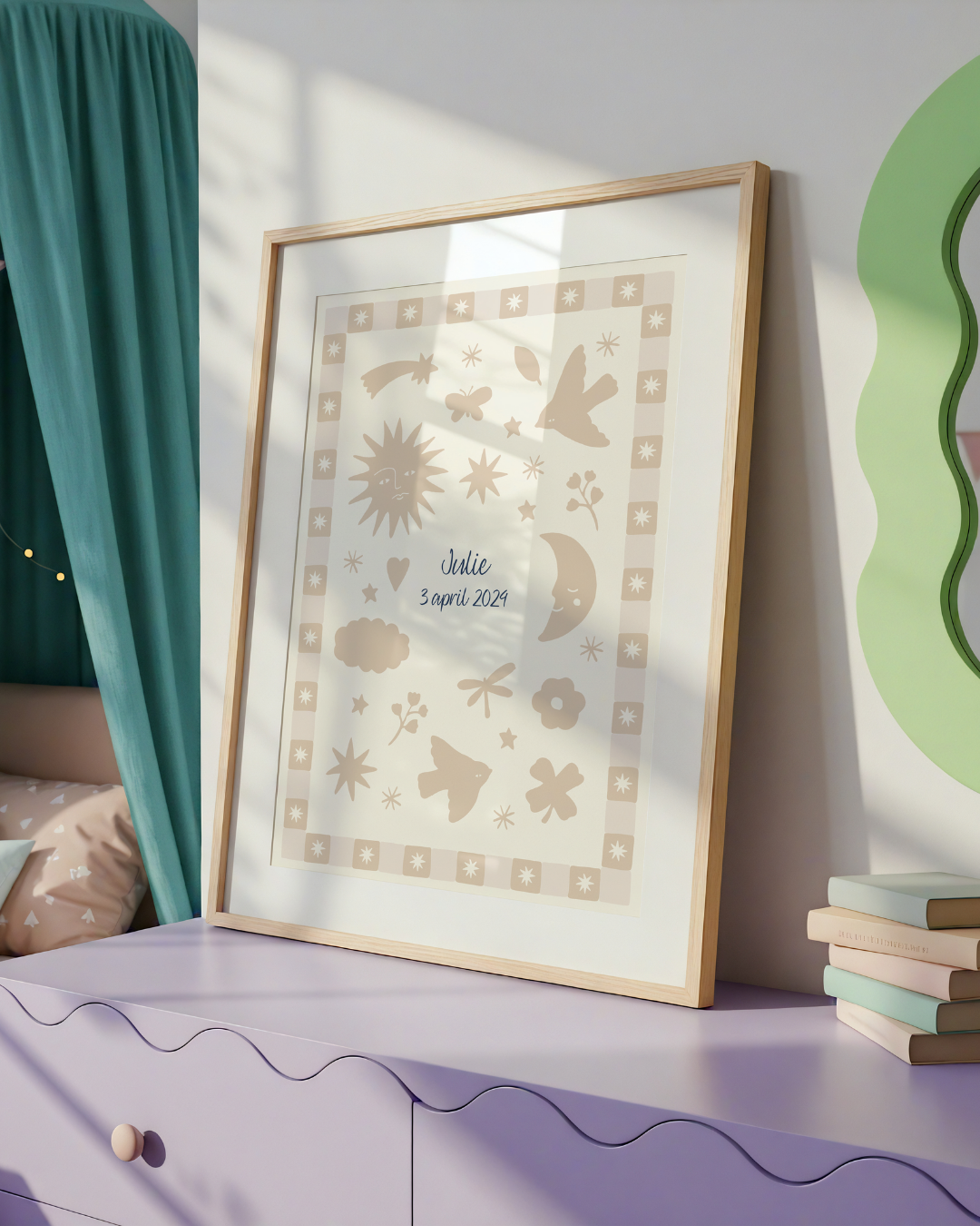 BIRTH POSTER | BONJOUR BEIGE