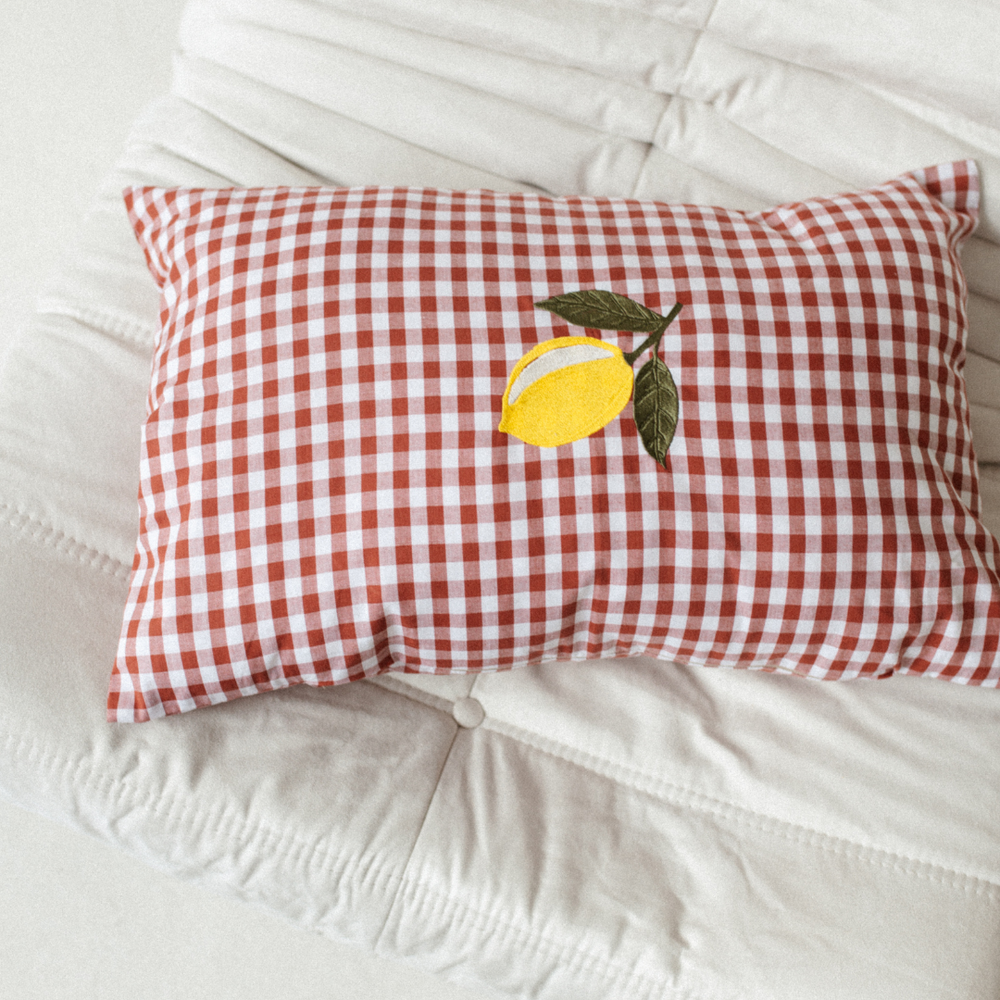 Cushion Checked | Bisous Brique