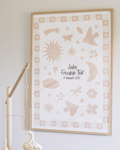 BIRTH POSTER | BONJOUR BEIGE
