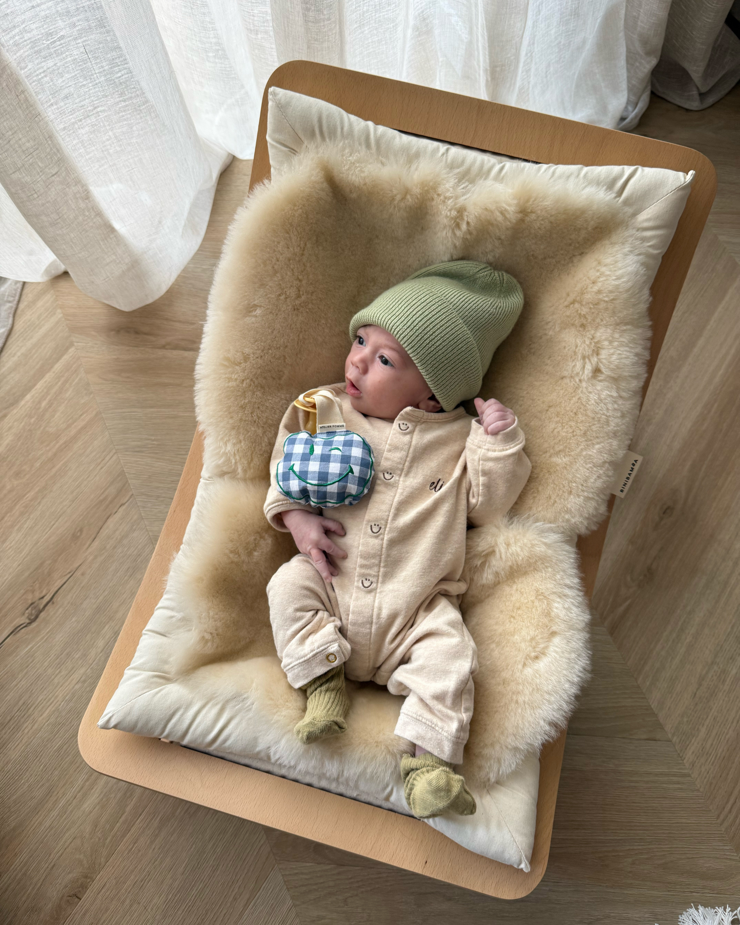 SPEENDOEKJE POMME | CHECKED MISTY BLUE