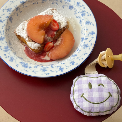 SPEENDOEKJE - POMME - CHECKED LILA