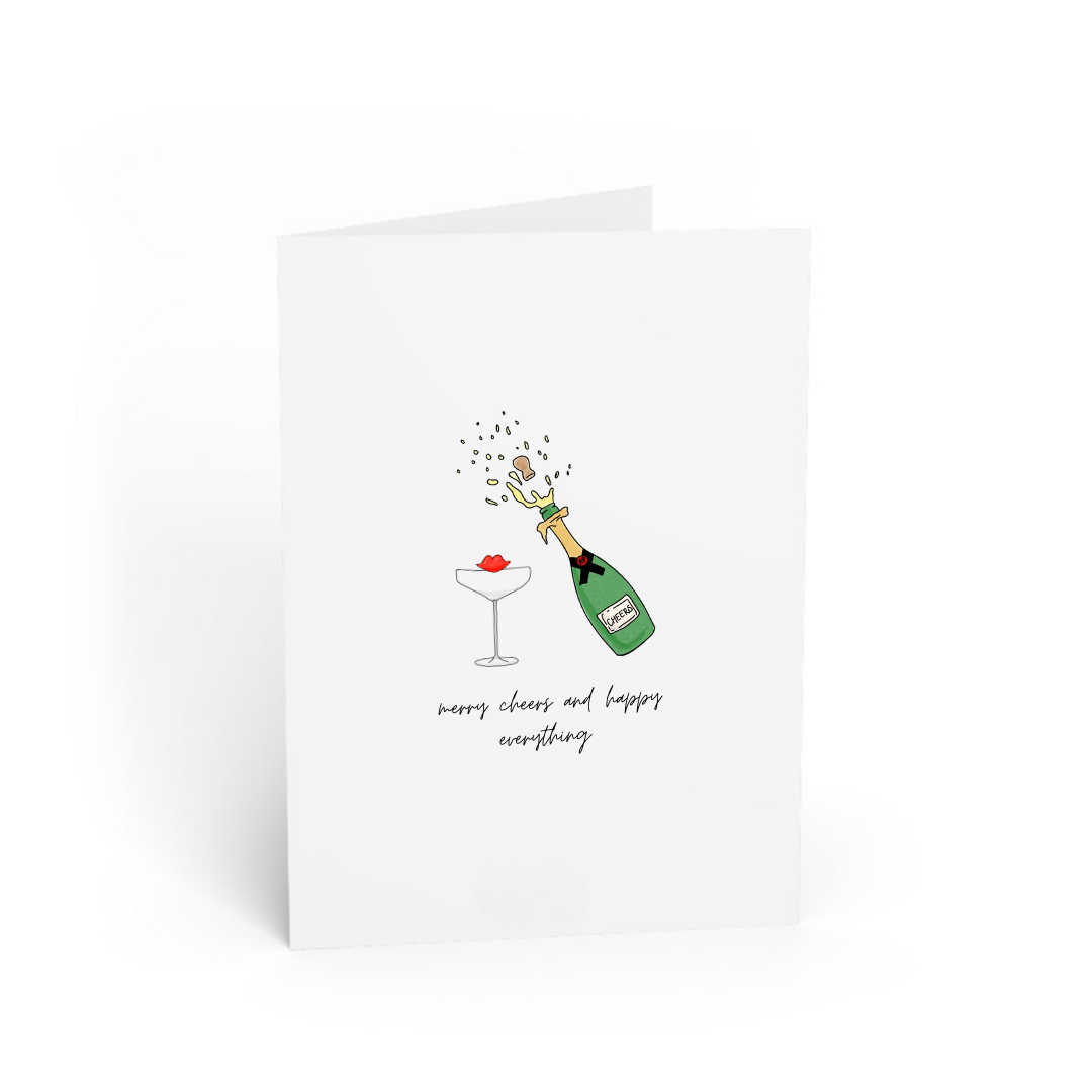 POSTCARD | MERRY CHEERS AND HAPPY EVERYTHING