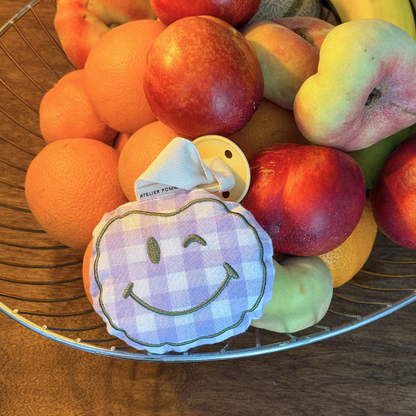 SPEENDOEKJE - POMME - CHECKED LILA