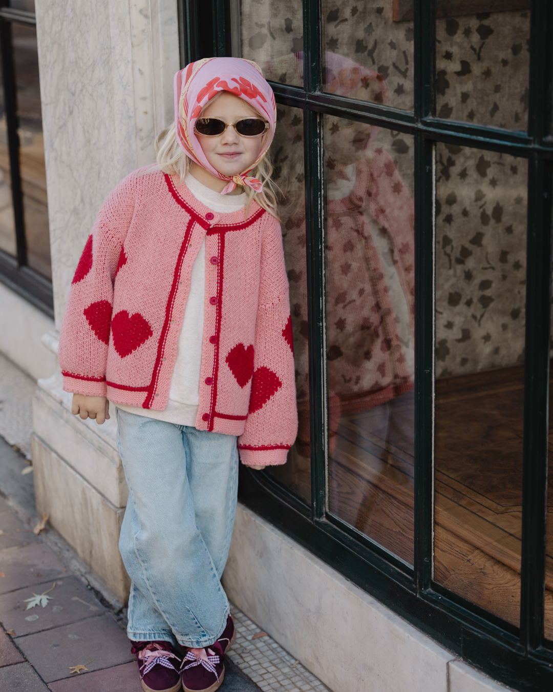 SCARF POMME CLUB SMILEY | BLOWY BUBBLEGUM