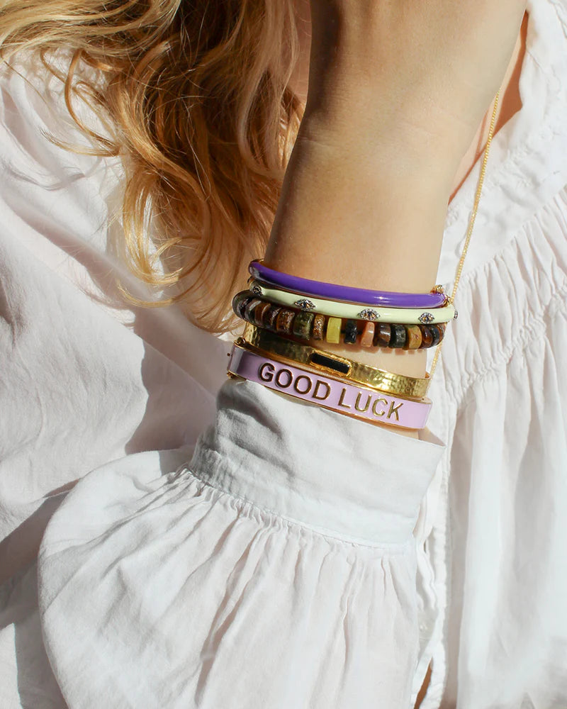 Enamel bangle with Zirconia | Off-White