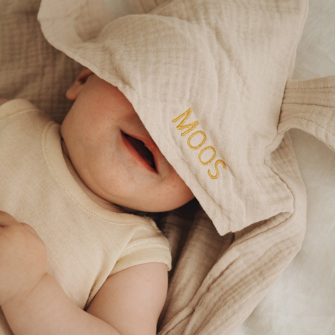 Bath cape bonjour beige