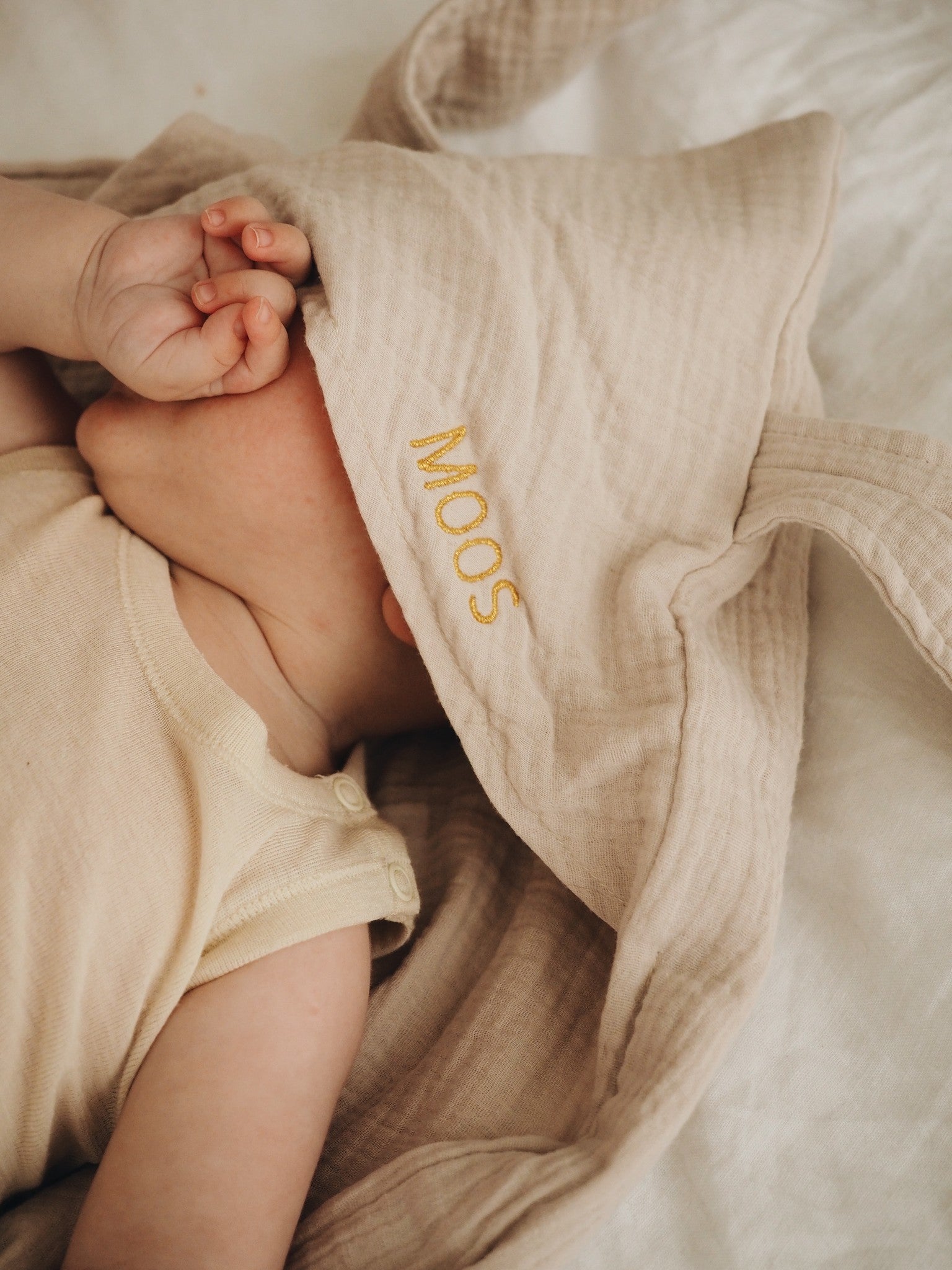 Bath cape bonjour beige