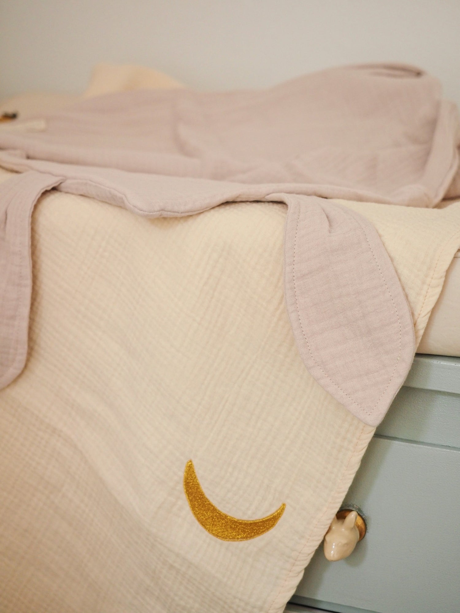 Bath cape bonjour beige