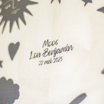 Blauwe geboorte poster 