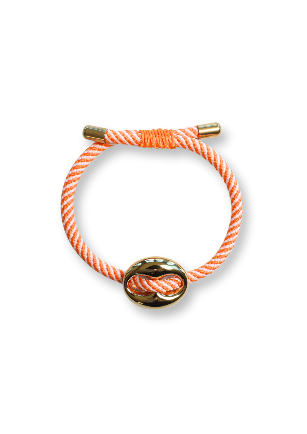 Bean Bracelet | Orange Striped
