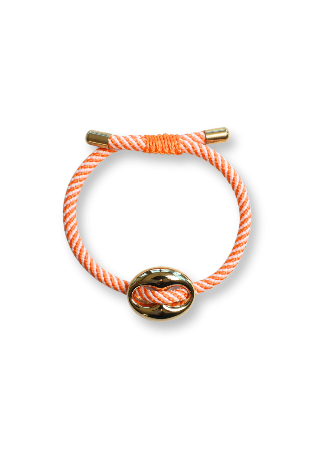 Bean Bracelet | Orange Striped
