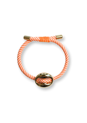 Bean Bracelet | Orange Striped