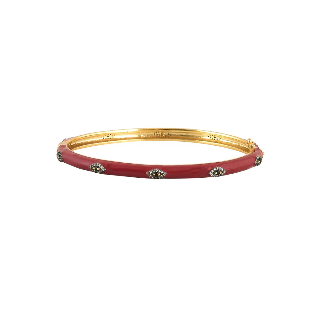 Emaille Armreif | Burgundy Red