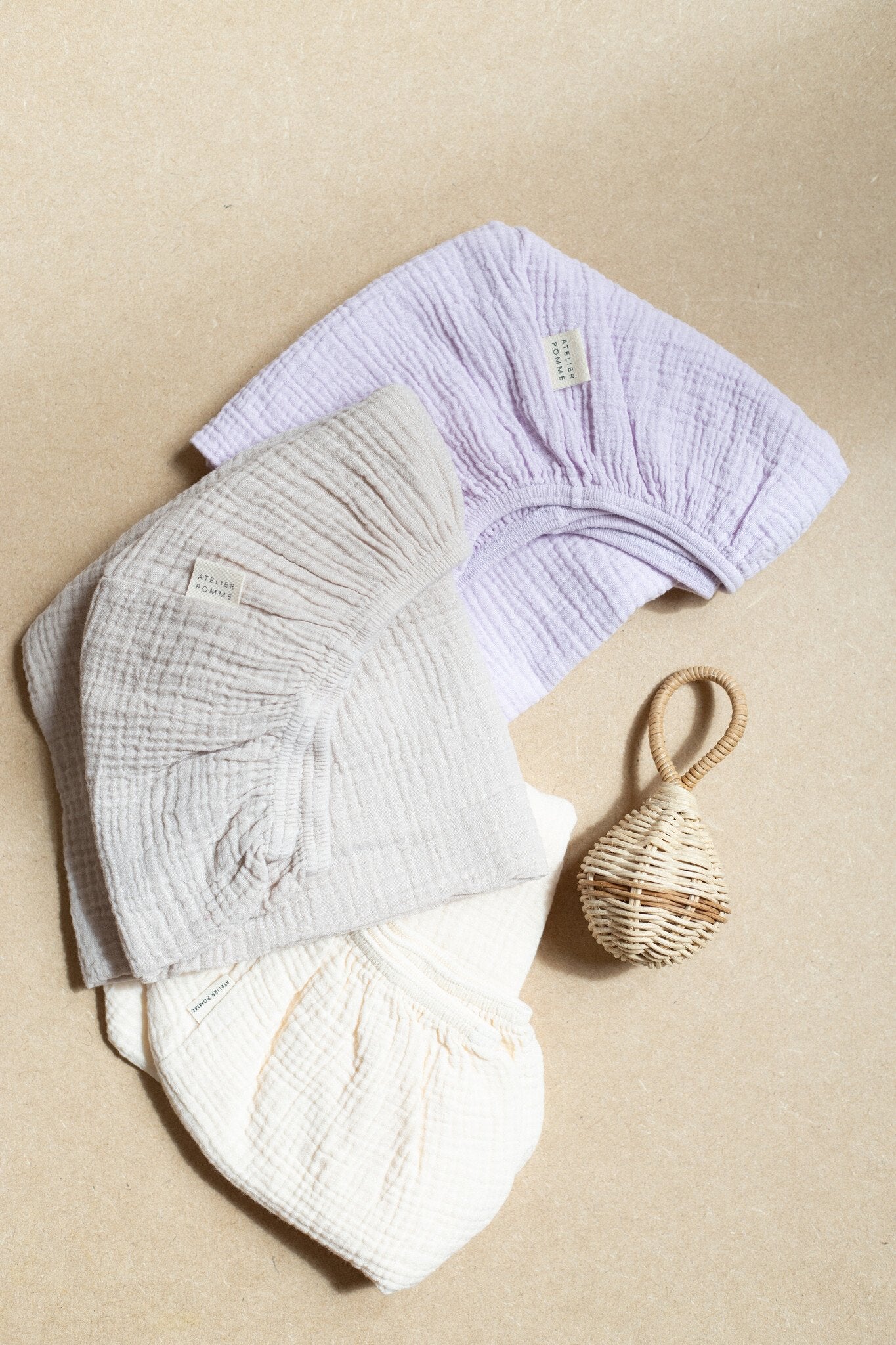 Fitted sheet crib bonjour beige 