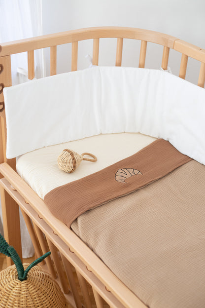 Fitted sheet crib cosy white 