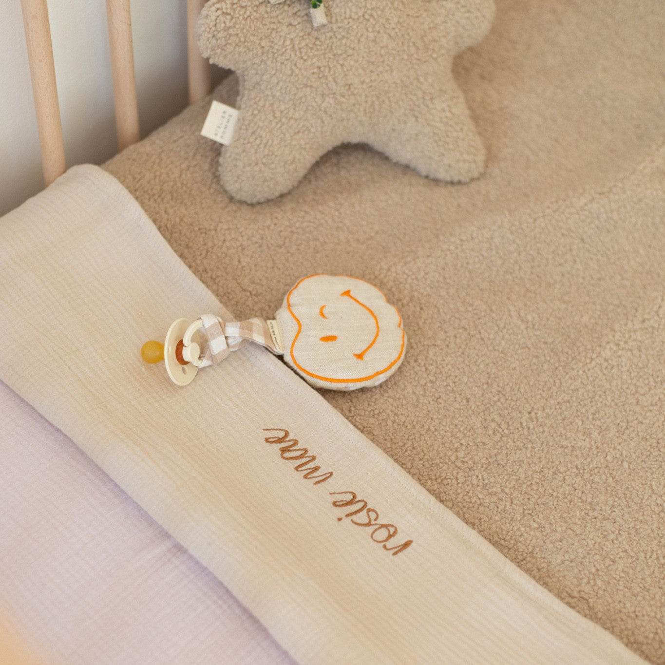 Flat sheet cot bonjour beige 