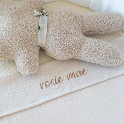 Flat sheet crib bonjour beige 