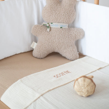 Flat sheet crib cosy white 