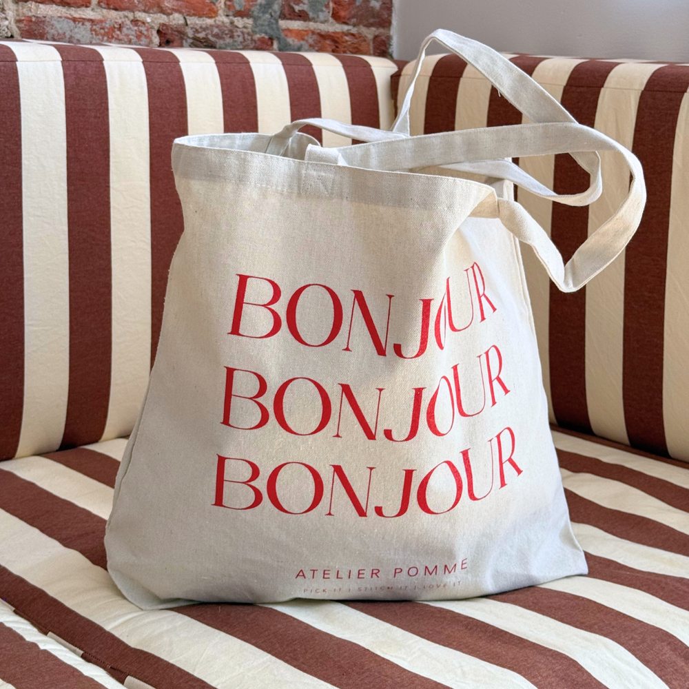 Canvas Tasche | Bonjour