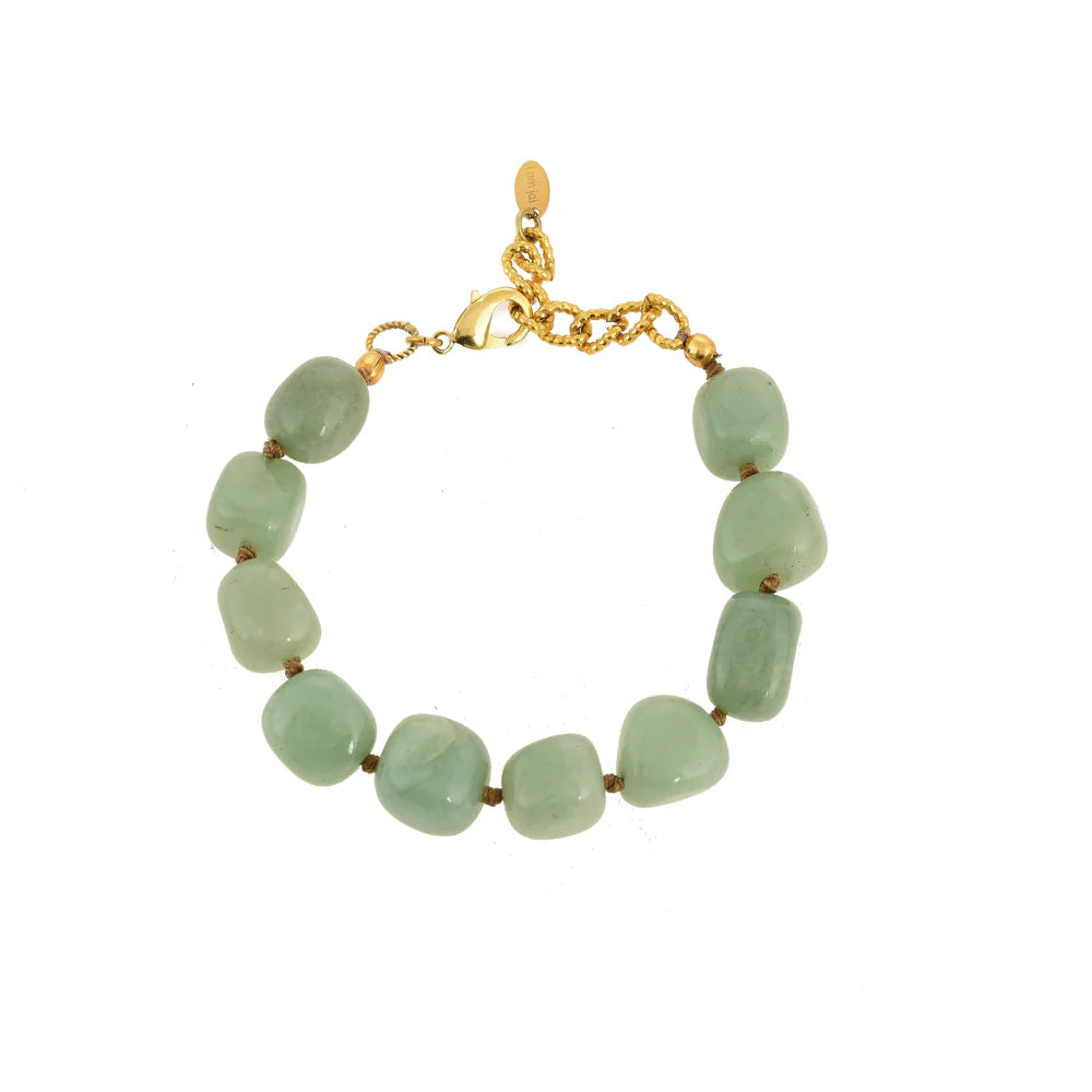 Geknüpftes Armband | Grüne Jade