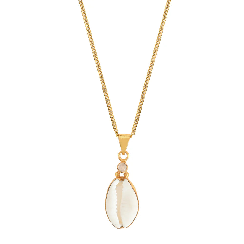 Muschelanhänger mit Goldkette
