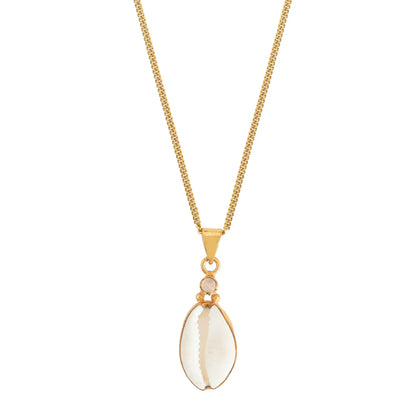 Muschelanhänger mit Goldkette