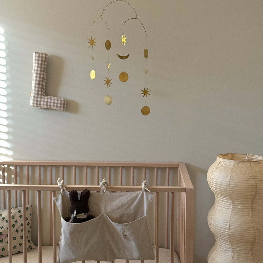 HUGE CHECKED IN LETTER | BONJOUR BEIGE