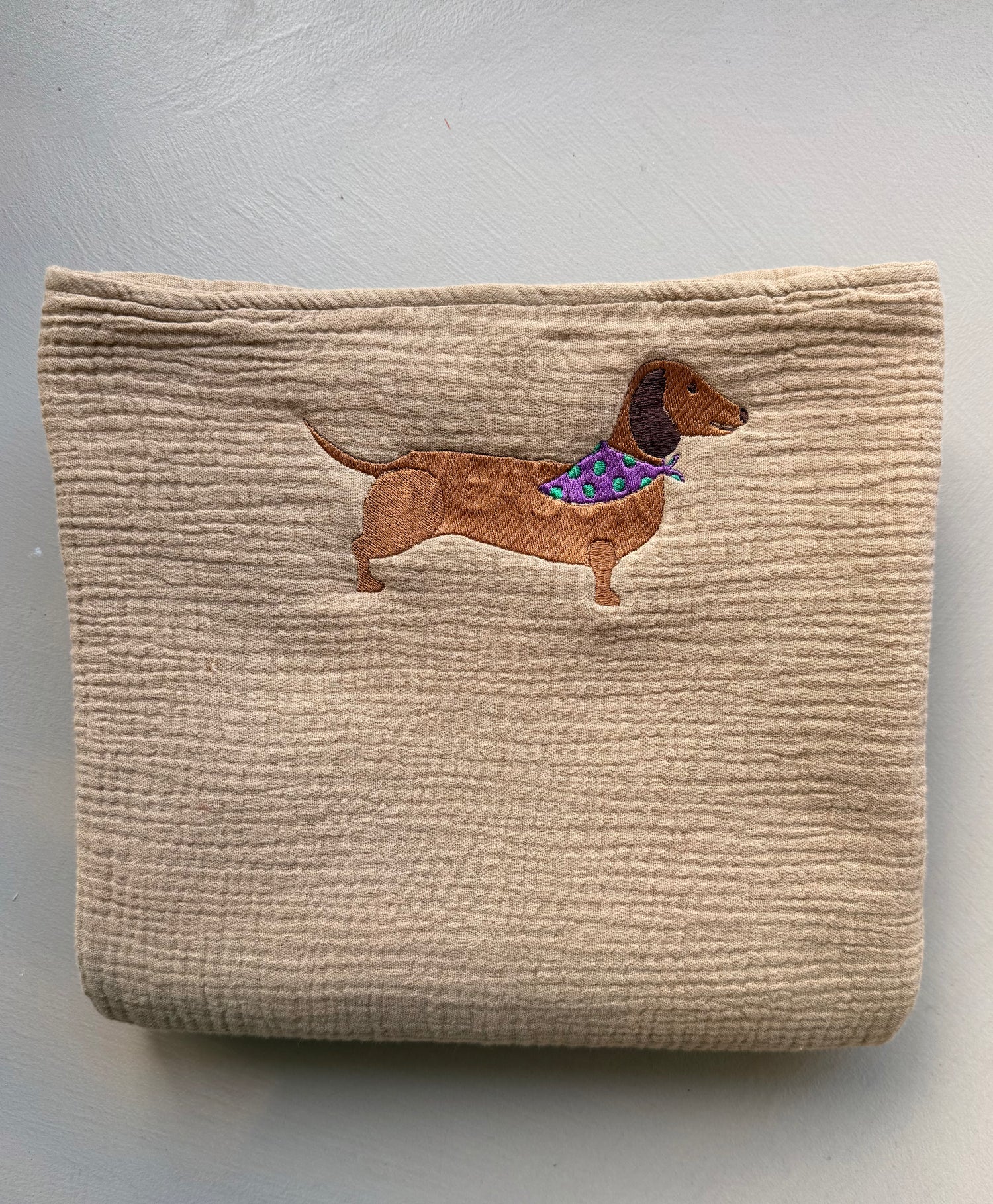 SAMPLE SALE | MUSLIN BLANKET CRIB FINE BROWN