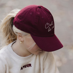 KIDS CAP | BURGUNDY BOO